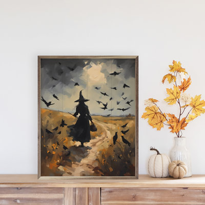 «Witch On Path» sur bois