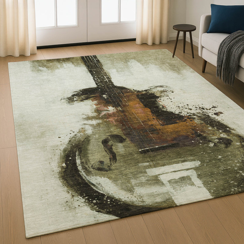 Tapis de qualité supérieure lavable à la machine Mayfield AMF2091, Brun, 8 pi x 10 pi