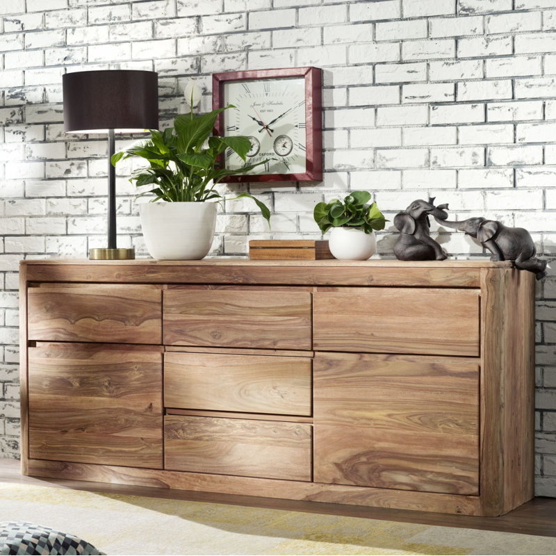 Toronto 185cm Sideboard, Smoked Cherry