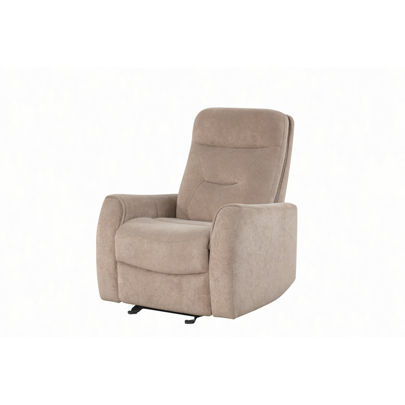 Paterson Swivel Recliner, Beige Fabric