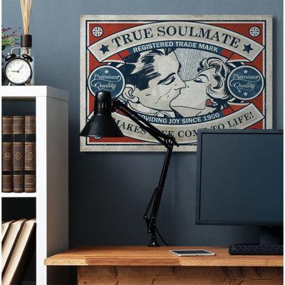 True Soulmate Vintage Comic Book Design by Ester Kay - Graphic Art on Canvas