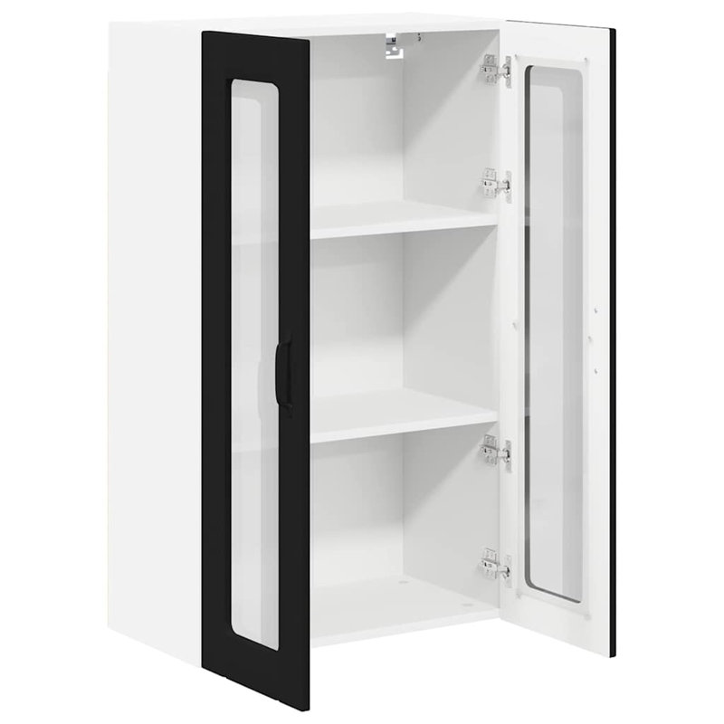 Vidaxl Kitchen Wall Cabinet White 60 X 31 X 100 Cm Engineered Wood, Black, 100cm H x 60cm W x 31cm D
