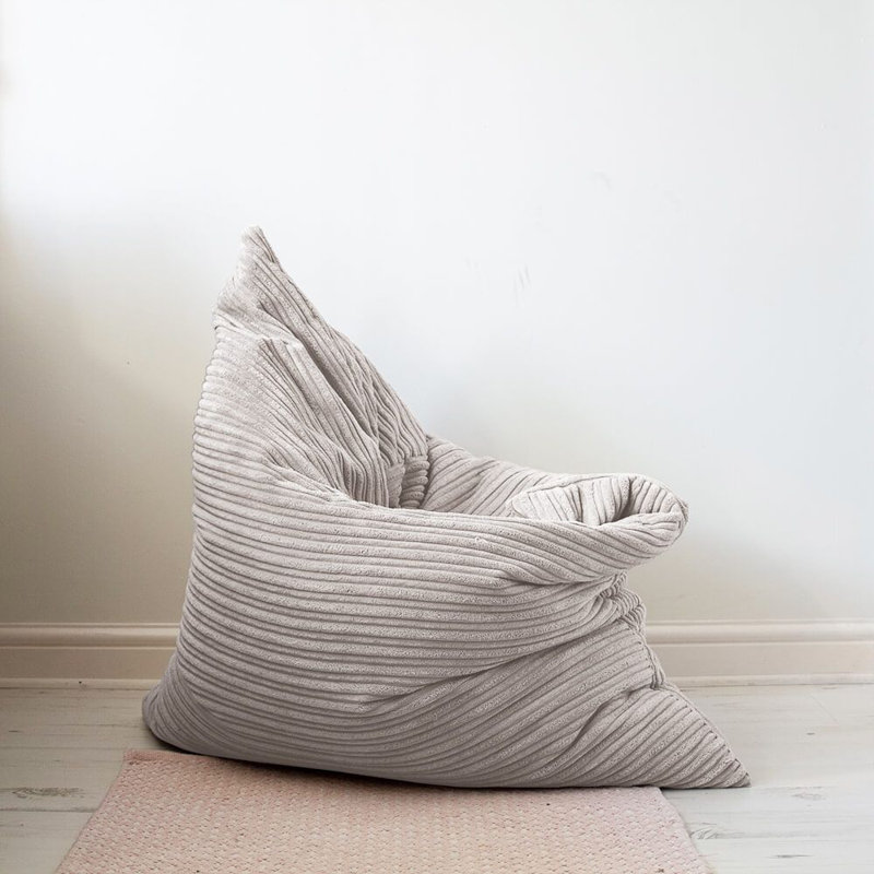 rucomfy Beanbags Soft Corduroy Square Floor Cushion - Use as Large Cushion, Pillow or Extra Seating - Home Living Room Decor or Bedroom Furniture - Machine Washable - L68cm x W68cm