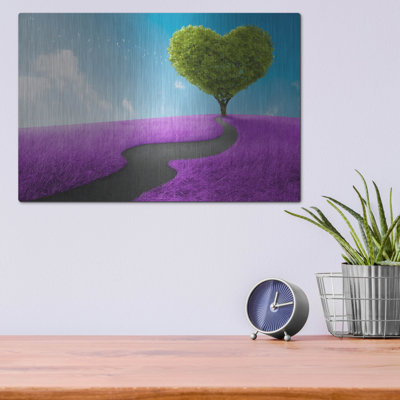 «Follow Your Heart», art mural en métal, 16 po x 12 po