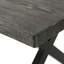 Table de salle à manger en aluminium avec structure en acier gris / noir