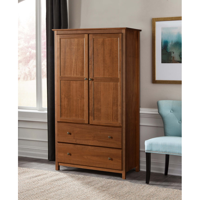 Shaker Solid Wood Armoire, Walnut