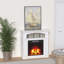 Foyer électrique l 31,69 po avec manteau de cheminée Deneise-786862127