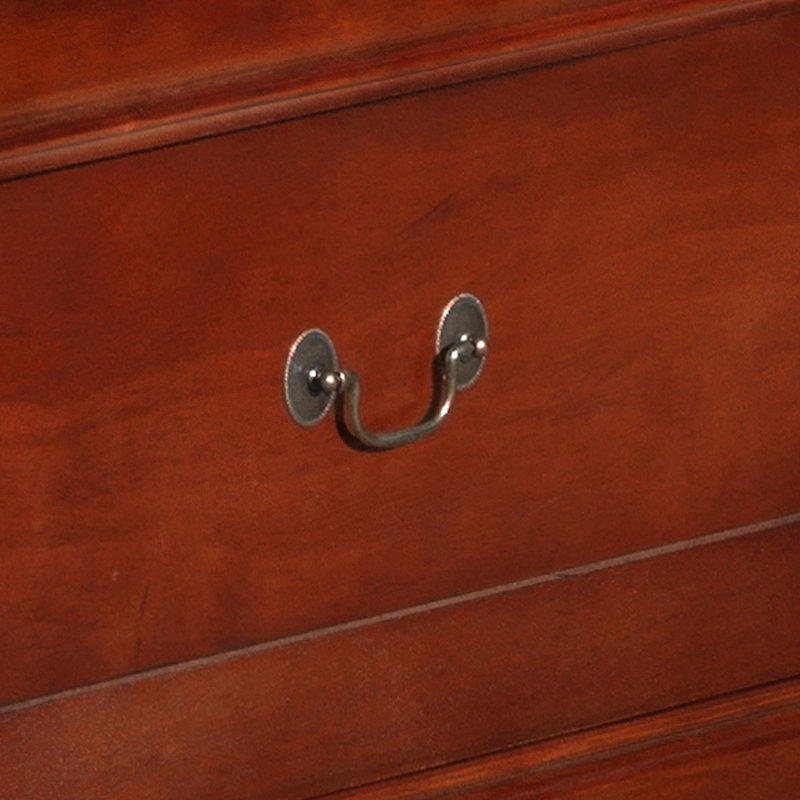 Citronelle Bookcase Storage Bed, King, Cherry