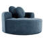 Round Sofa Bed with Memory Foam Sectional Couches for Living Room, Cloud Couch with three pillows, Blue