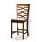 Upholstered Counter Stool with Solid Wood Frame