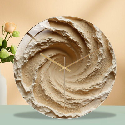 Natural Soft Creamy Smooth Texture for Crafts Art - 12'' Modern Glass Wall Clock