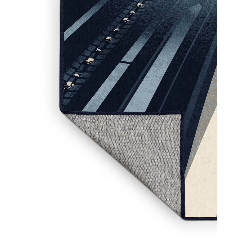 Tapis gris lavable à la machine Cantrell Endurance Racing, 8 x 10