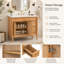 Meuble-lavabo 36 po avec lavabo en céramique, tablettes réglables, armoire de rangement moderne pour petites et moyennes salles de bain