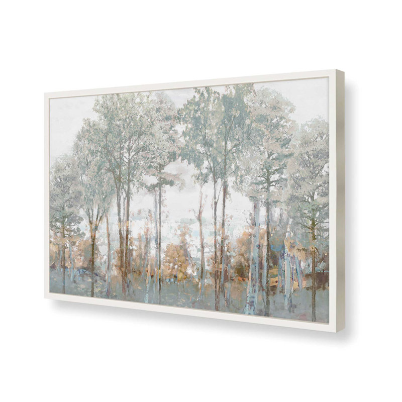 «Silver Woods» par Amber Sterling, reproduction d'art, Impression encadrée, Blanc, L 16 po x H 12 po