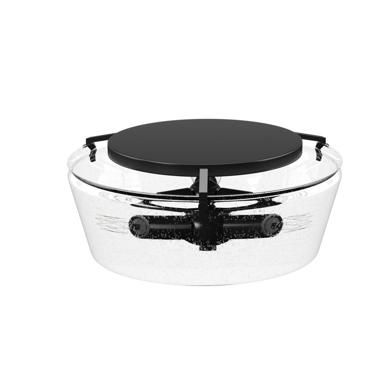 Plafonnier encastré 3 lumières 18,5 po Viran, Noir
