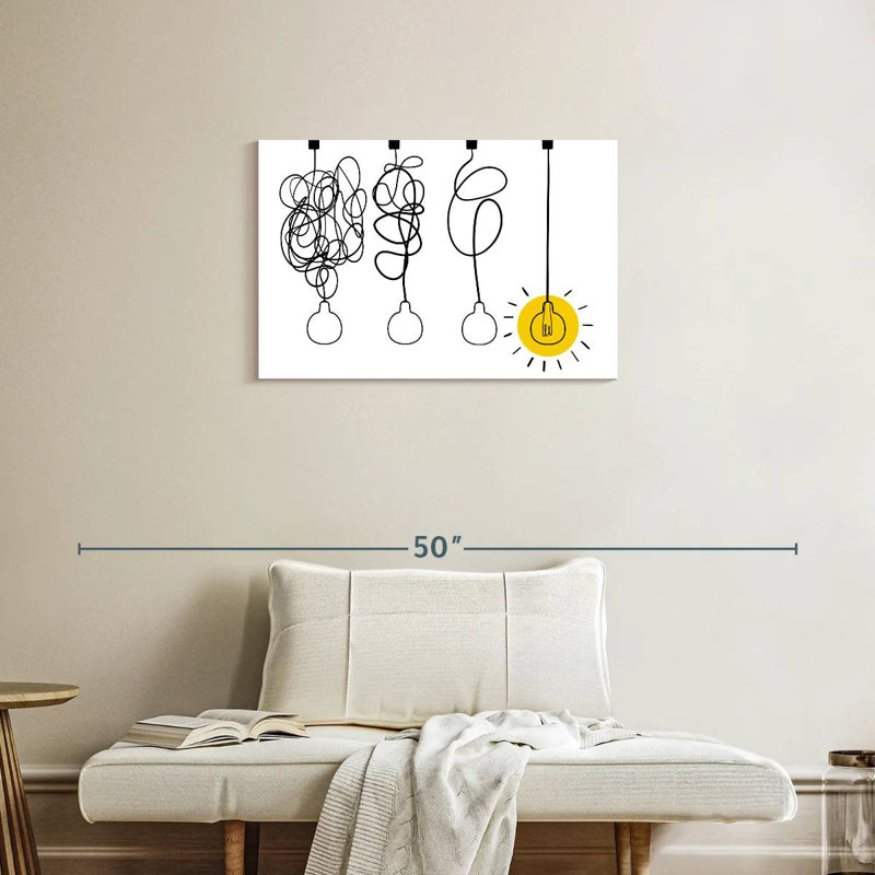 Abstract Idea Lightbulb, 20" H x 30" W