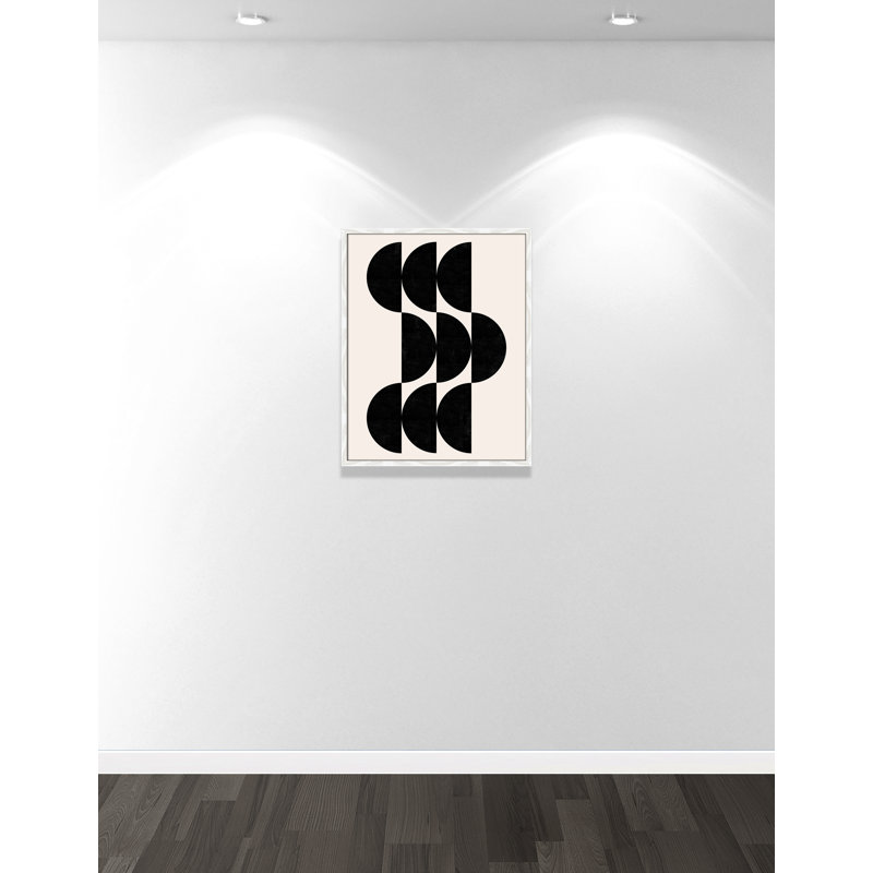 Impression de formes par Dotz, 23.5'' W x 29.5'' H, White Woodgrain, Framed Print