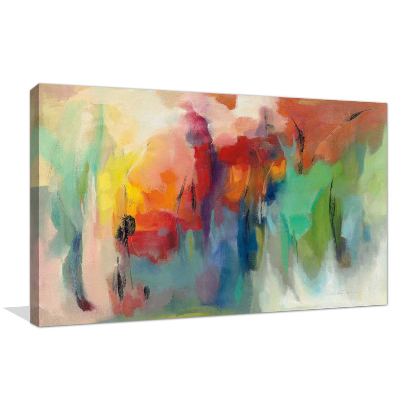 March Rainbow - Peinture, Toile tendue, H 28 po x l 48 po, Sans cadre
