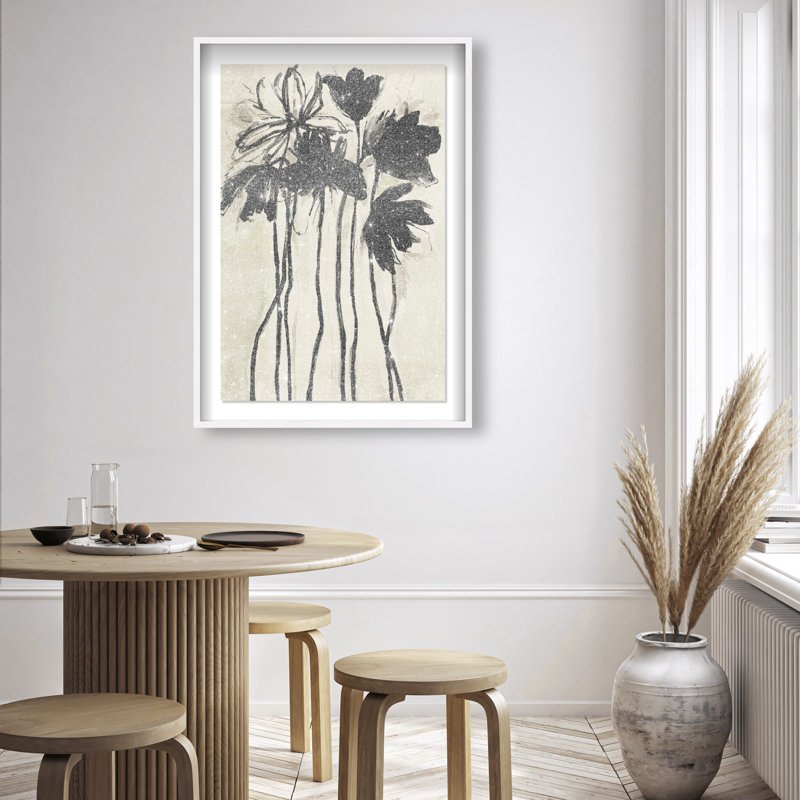 Flower Abstract Studio Shadowbox Floral & Botanical Print by Oliver Gal, Black Frame, 10 x 15, 46.5"H x 31.5"W