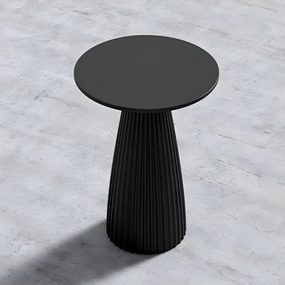 19.9" Tall Wood Round End Table 2pcs