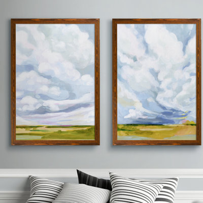 «Ocean Eye I» par Vincent Van Gogh - ensemble de 2 reproductions d'art encadrées