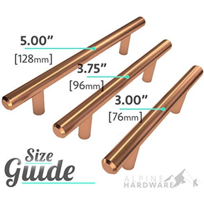Copper Bronze 5'' Center to Center Steel Bar Pull Set