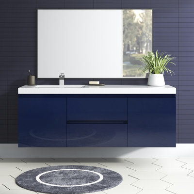 Single Bathroom Vanity with Acrylic Top