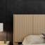 Tête de lit en bois pour grand lit, large tête de lit en bois de 64,4 po de largeur seulement, têtes de lit de style campagne moderne, panneau cannelé mural, têtes de lit à oreilles Boho, chêne naturel-2045075572