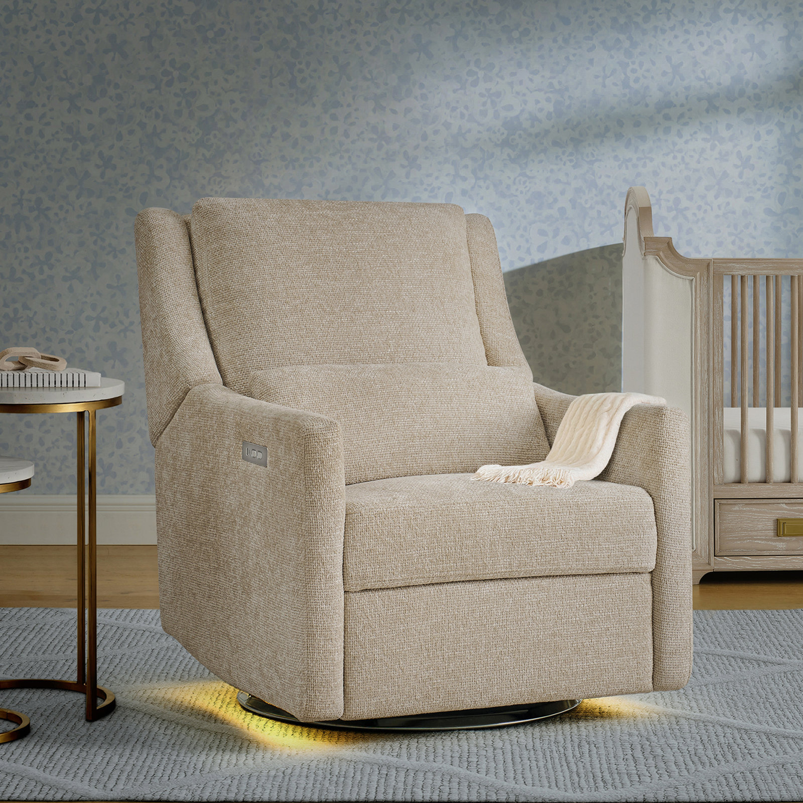 Seoul Swivel Glider, Tan