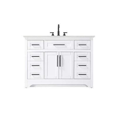 48 inch Single Bathroom Vanity in White