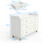 120 cm W Chest of 6 Drawers