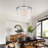 6 - Light Dimmable Tiered Chandelier