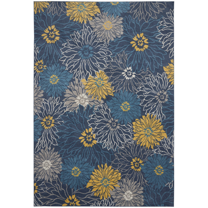 Floral Indoor Rug, Rectangle 12' x 18'