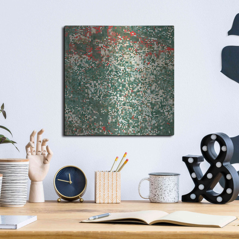 Red Barrel Studio® «Earth as Art: Garden City», art mural en métal, H 12 po x l 12 po