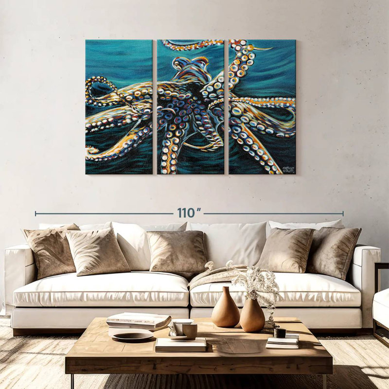 Brampt Wild Octopus II, 48" H x 74" W