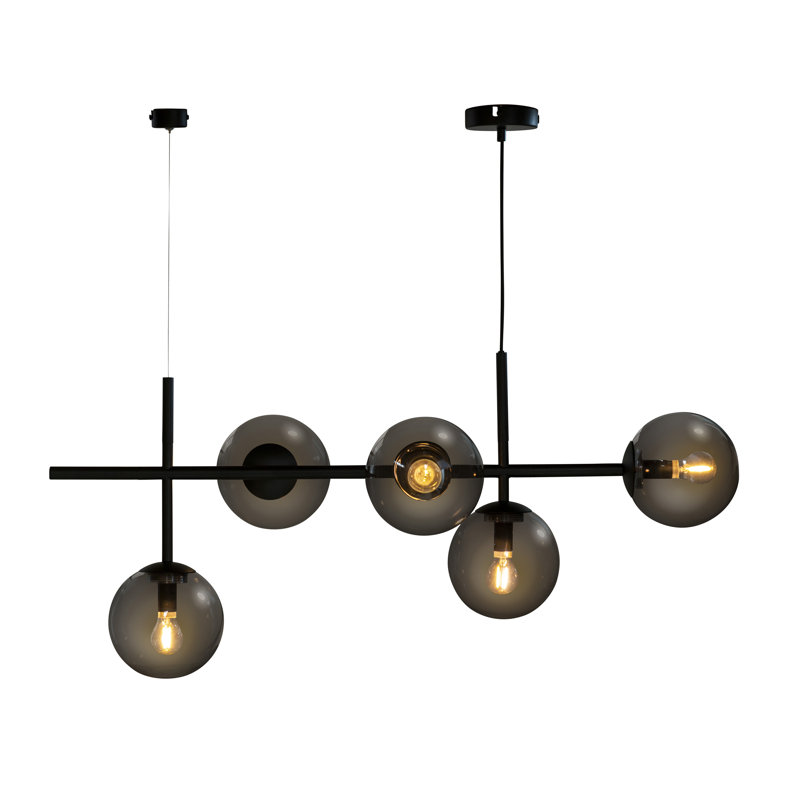 5 - Light Smoke Geometric Pendant