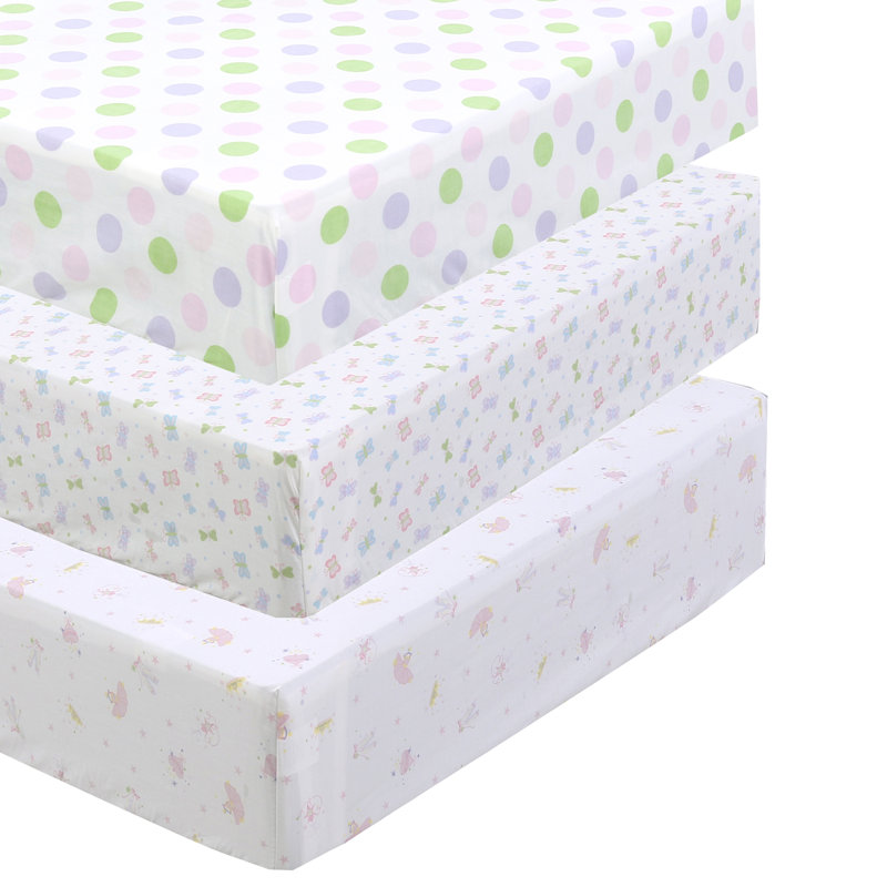 100% Cotton Polka Dots Fitted Sheet