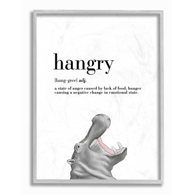 «Hangry Définition Hippo Animal Dessin Word Design», art textuel