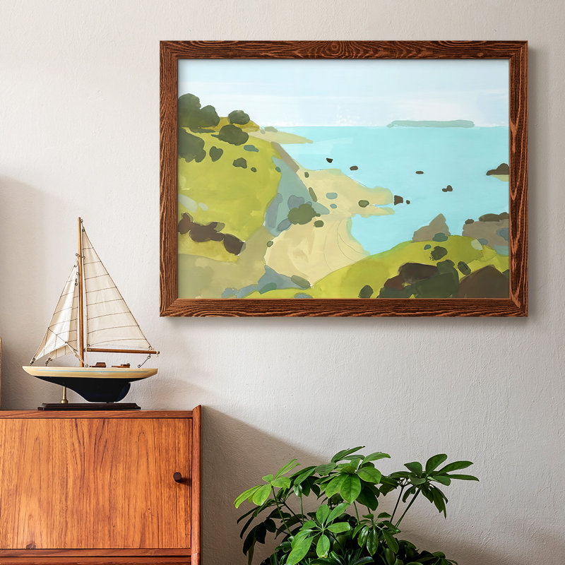 " Coastal Inlet I " Print, Maple, 22" H x 32" W x 1.5" D
