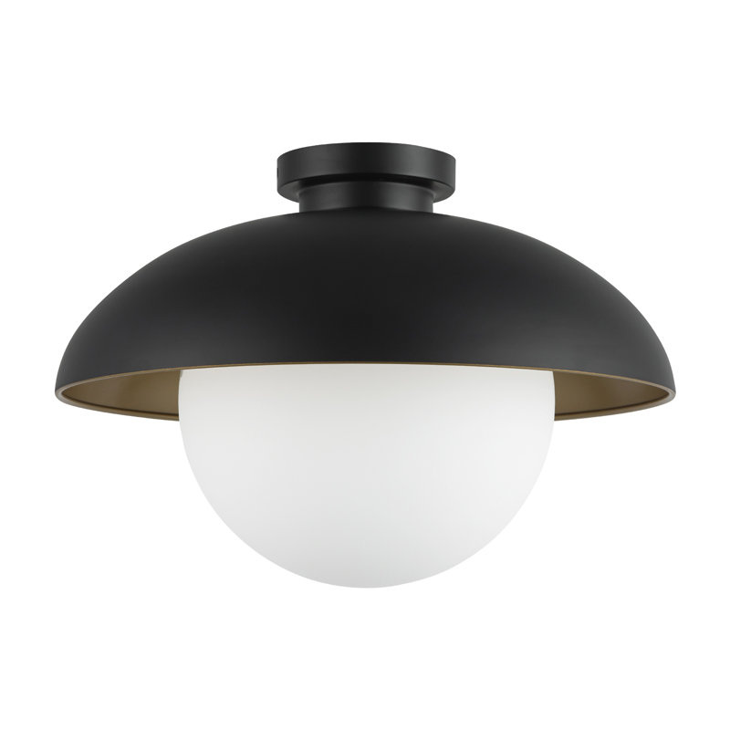 Plafonnier encastré Alessia, H 7 po x l 10,875 po x P 10,875 po, Noir mat