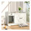 Enceinte de litière pour chat GO, meubles de litière cachés avec tapis de litière pour chat, table d'appoint pour chat avec tiroir, table d'appoint de style campagnard pour le salon, blanc