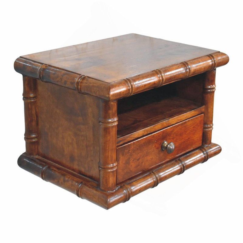 Table de chevet murale en bambou