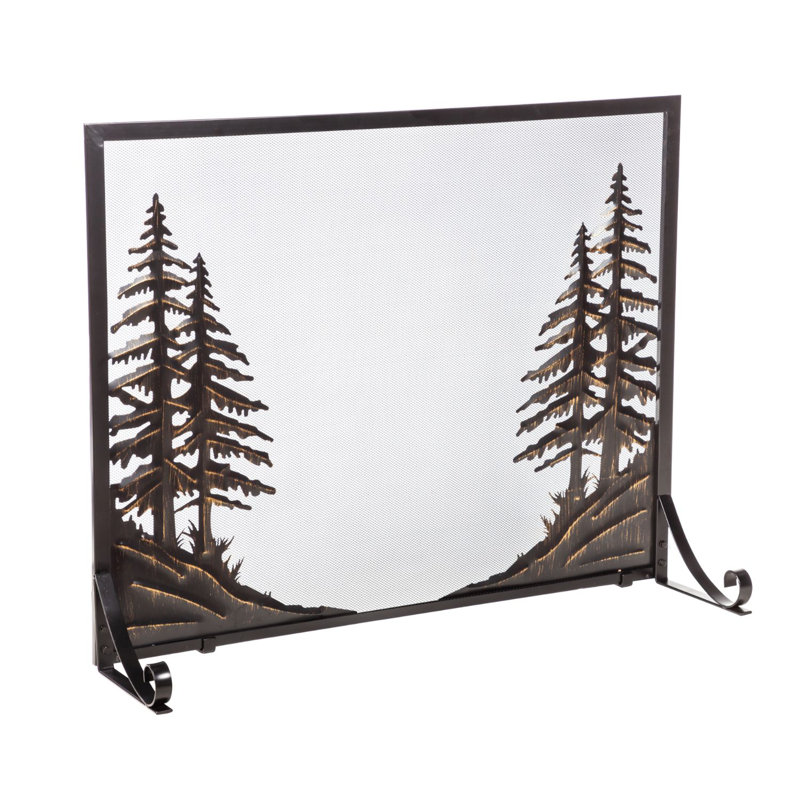 Jamie 1 Panel Iron Fireplace Screen