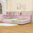 Elegant Upholstered Bed with LED Lighting and USB Charging Ports-786737179-786737182