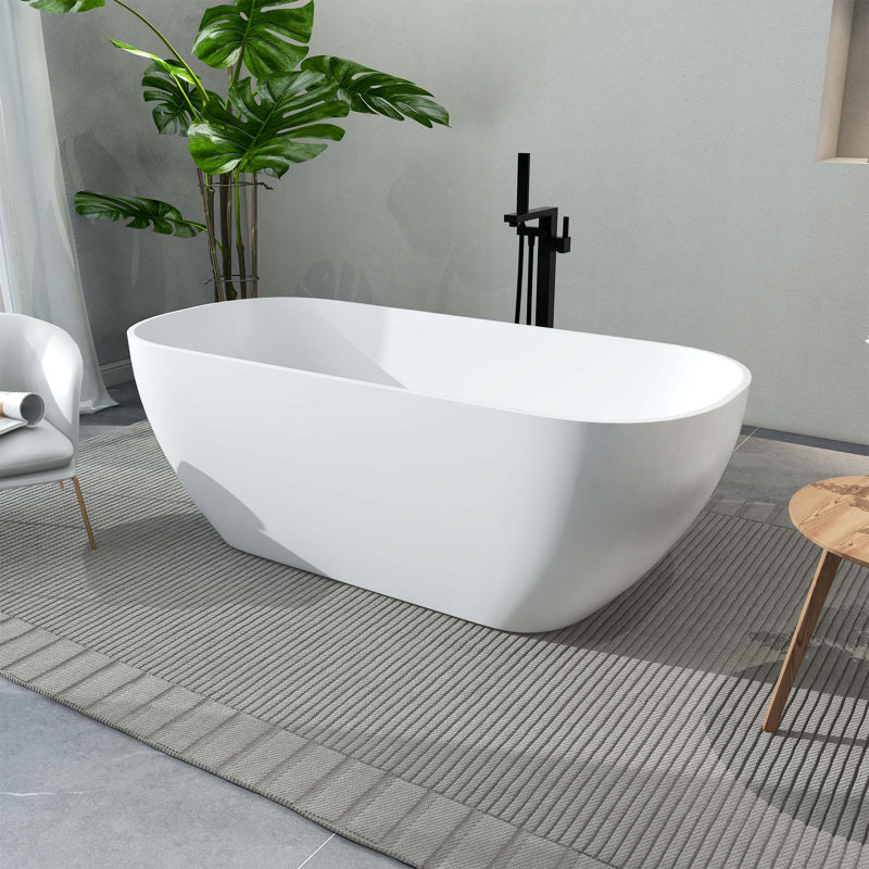 59'' x 29.5'' Soaking Solid Surface Bathtub
