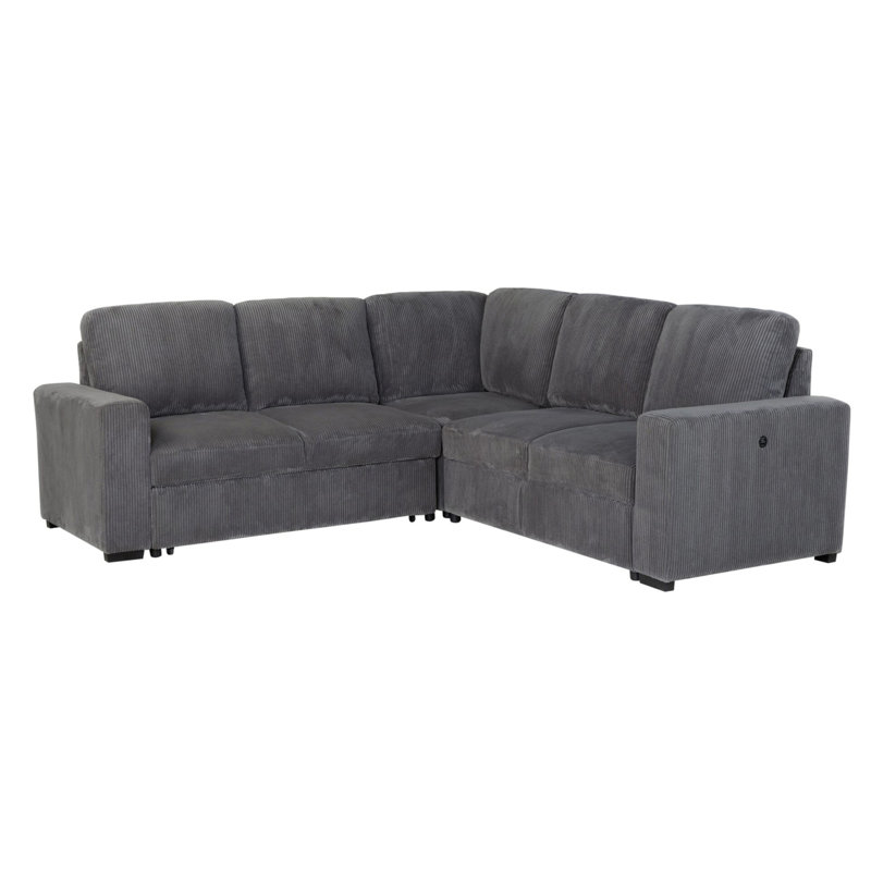 Melody Grey Sectional With Pullout