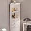 Armoire de coin en bois manufacturé blanc