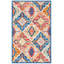 Tapis bleu / rouille en laine / coton touffeté à la main Farnam-945792869