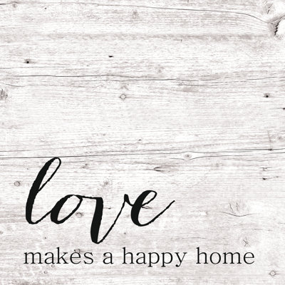 Love Happy Home - Wrapped Canvas Print