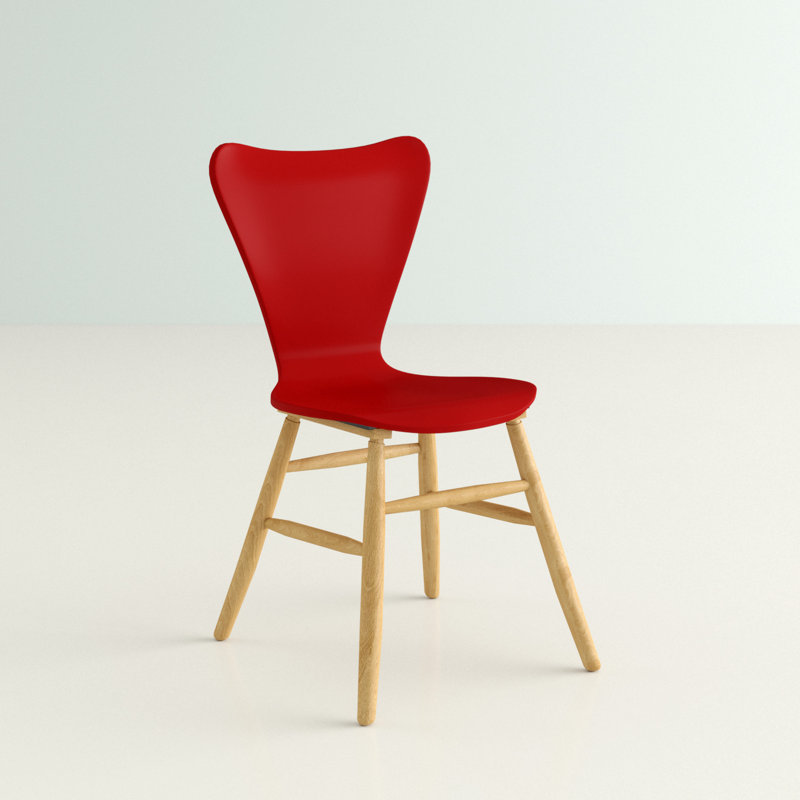 Cascade Wood Dining Chair - 20.5"l x 18.5"w x 33.5"h, Red